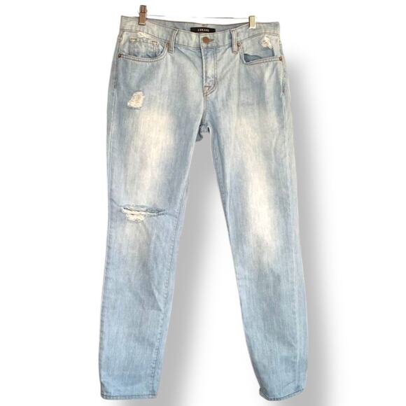 J Brand Aidan Distressed Boyfriend Jeans Light Wash Relaxed Fit Denim Size 28 - Picture 9 of 9